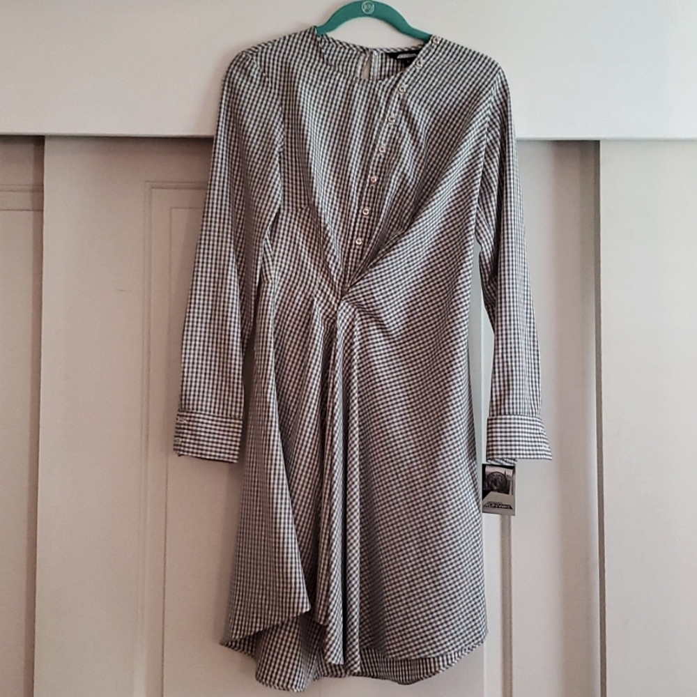 NWT Project Runway Gingham Shirt Dress- JCP - Designer Margagarita Alvarez